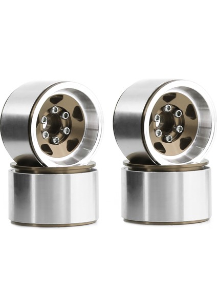 4 Adet 1.0 Inç Alüminyum Alaşımlı Beadlock Tekerlek Göbeği Jantları Rc Paletli Araba Eksenel SCX24 1/18 TRX4M Tekerlekler Parçaları, Bronz (Yurt Dışından)