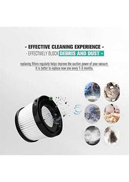 DCV501HB Kablosuz El Süpürgesi Için 4 Paket DCV5011H Hepa Filtre, 8 Köpük Kollu Filtre ve 1 Fırça ile (Yurt Dışından) modelleri