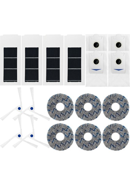Debot X2, X2 Omni, X2 Pro Için Yedek Yedek Parça Yan Fırça Hepa Filtre Paspas Bezi Toz Torbası (Yurt Dışından)