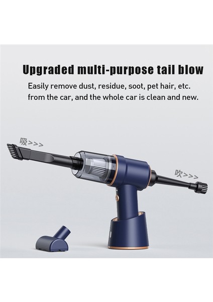 80000PA 2'si 1 Arada Araç Süpürgesi Kablosuz Şarjlı Basınçlı Hava El Tipi Ev Ofis Için Yüksek Güç-Mavi (Yurt Dışından) fiyatları