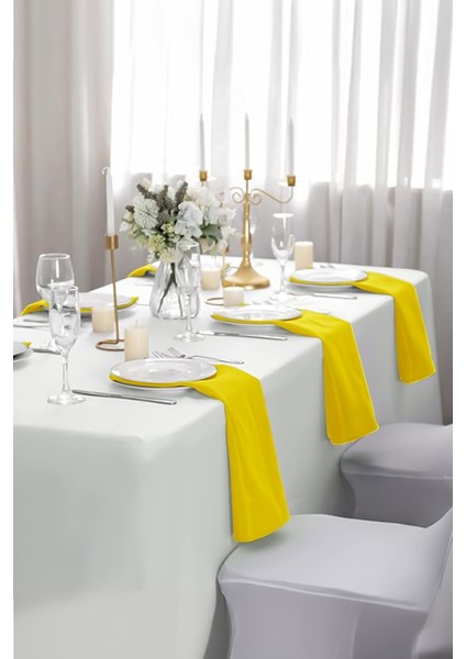 6’lı %100 Pamuk Kumaş Peçete Sarı 50x50 Cm Mutfak Bezi Sofra Sunum Servis Peçetesi fırsatları