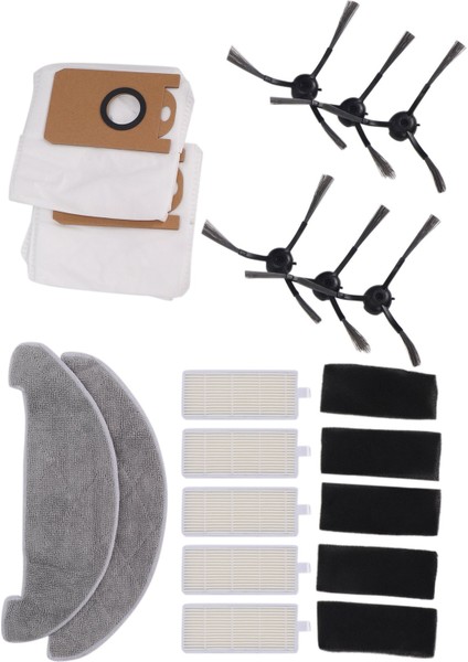 S9 Robot Süpürge Yedek Parçaları Için 15'li Paket Toz Torbası Mops Yan Fırça Setleri (Yurt Dışından)