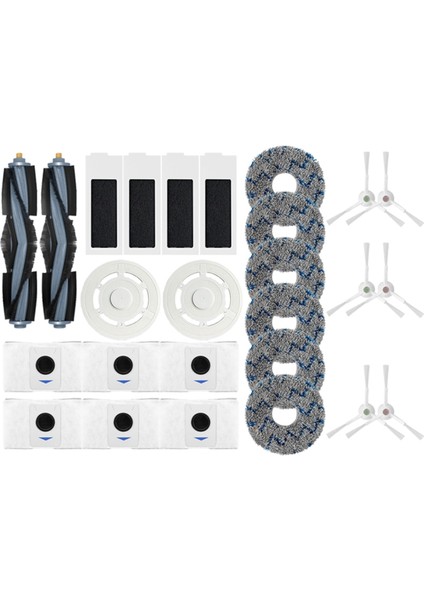 Deebot Için T20 OMNI/T20/T20 MAX/T20 Pro Ana Yan Fırça Paspas Bezi Hepa Filtre Toz Torbası Yedek Yedek Parça (Yurt Dışından)