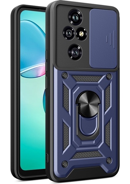 Honor 200 Pro Kılıf Kamera Korumalı Yüzüklü Standlı Armor Pars Kapak