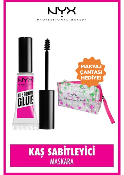 The Brow Glue Instant Brow Styler Kaş Sabitleyici Maskara - Clear Nyx Şeffaf Çanta Hediyeli