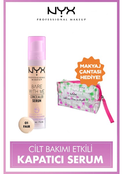 Nyx Professional Makeup Bare With Me Concealer Serum - 01 Faır Nyx Şeffaf Çanta Hediyeli