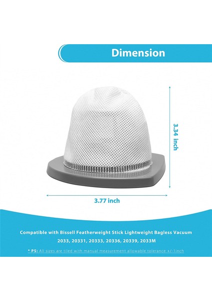 2033, 20331, 20333, 20336, 20339, 2033M Tüy Sıklet Çubuk Torbasız Parça Için Filtre 1611508 (Yurt Dışından) fiyatları