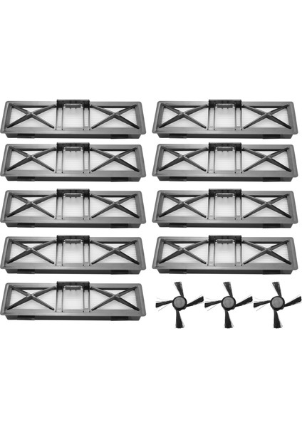 9x Hepa Filtre 3x Yan Fırça D3 D4 D5 D6 D7 D70 D75 D80 D85 Bağlı Botvac 75E 80 85 Fırçalar Filtre Parçaları (Yurt Dışından)