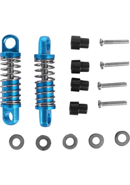 Adet 1/28 Rc Alüminyum Amortisörler Wltoys Rc Araba K969 K989 K999 P929 4WD Kısa Kulvar Drift Araba Yükseltme Parçaları-Mavi (Yurt Dışından)