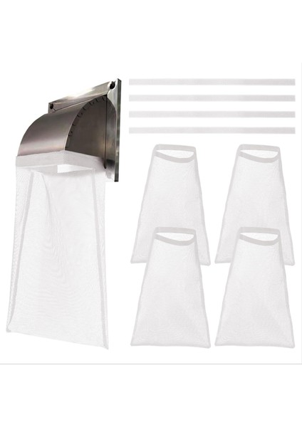 4 Paket Kurutucu Havalandırma Tüy Bırakmayan Çanta Tüy Bırakmayan Tuzaklar Tüy Bırakmayan Toz Torbası Açık Hava Kurutucu Delikleri Için Tüy Bırakmayan ve Toz Yakalayan Beyaz (Yurt Dışından)