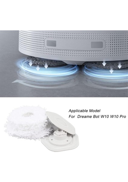 Elektrikli Süpürge Paspas Bezi, Bot W10/W10 Pro Süpürme Robotu Aksesuarları Için Tutucu ile Paspas Pedlerinin Değiştirilmesi (Yurt Dışından)