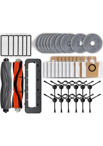 Dreame L20 Ultra X20 Pro Robot Vakum Aksesuarları Ana Yan Fırçalar Paspas Bezleri Hepa Filtreler Toz Torbası Yedek Parça (Yurt Dışından)