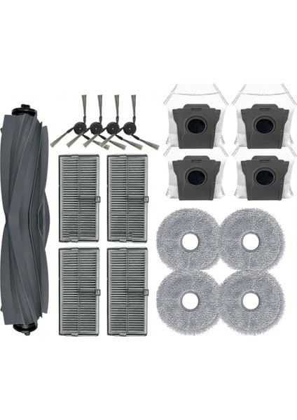 Dreame X40 Ultra, X40 Pro, S30 Pro Ultra Parçaları Aksesuarları Silindir Yan Fırça Filtre Paspas Bezi Toz Torbası (Yurt Dışından)