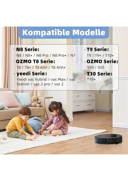 Ecovacs Deebot N8 / N8+ / N8 Pro / N8 Pro+ / T9 / T9+ / N10+, Ozmo 950/920 / T8 / T8+ Ana Yan Fırça Hepa Filtreleri Için (Yurt Dışından) fiyatları