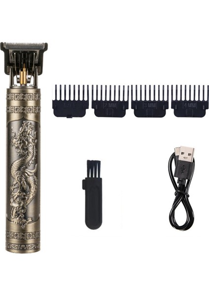 Erkekler Için Saç Kesimi Şarj Edilebilir Tıraş Makinesi Yetişkin Elektrikli Vintage Clipper Ev USB Şarj Berber Dükkanı A (Yurt Dışından)