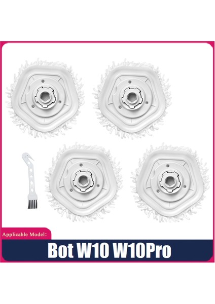 4 Takım Bot W10 W10PRO Elektrikli Süpürge Ayrılabilir Braketi Paspas Bezi Ev Yedek Aksesuarlar Kiti (Yurt Dışından)