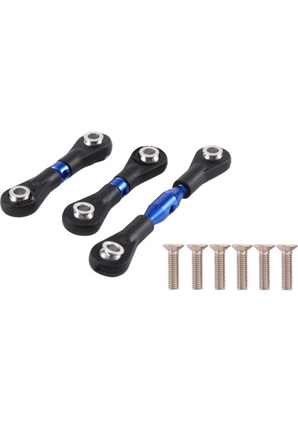 3 Adet Metal Direksiyon Çubuğu Bağlantı Çubuğu Rot Tamiya Tt-01 TT01 1/10 Rc Araba Yükseltme Parçaları Aksesuarları, Mavi (Yurt Dışından)