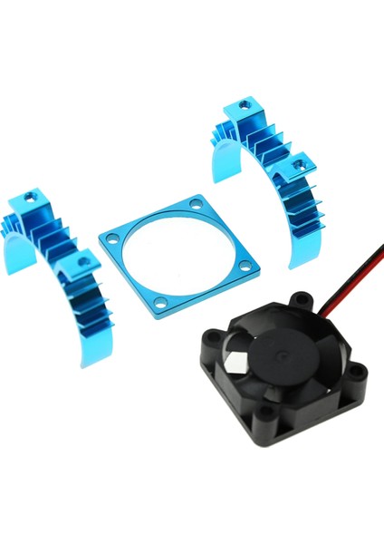 Rc Parçaları Elektrikli Araba Motor Soğutucu Kapağı + Soğutma Fanı 1/10 Tamiya TT02 Rc Araba 540 550 3650 Motor Isı Emici, Mavi (Yurt Dışından)