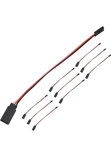 10 Adet 150MM Servo Uzatma Kurşun Tel Jr Kablo 3pin Erkek - Kadın Rc Araba Için (Yurt Dışından)