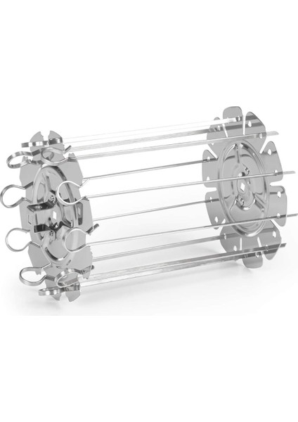 Barbekü Çelik Metal Kavurma Rotisserie Şiş Iğne Kafesi Fırın Kebap Makinesi Izgara Araçları (Yurt Dışından)