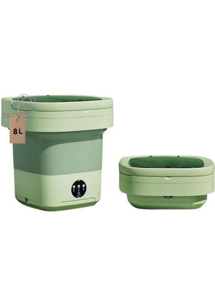 Taşınabilir Çamaşır Makinesi, Mini Yıkama Makinesi, Büyük Kapasiteli Katlanabilir Yıkama Makinesi. Iç Çamaşırların Derin Temizliği, Giysiler Yeşil Ab Tak (Yurt Dışından)