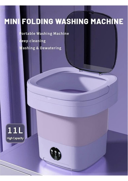 Taşınabilir Çamaşır Makinesi, Mini Yıkama Makinesi, Büyük Kapasiteli Katlanabilir Yıkama Makinesi. Iç Çamaşırların Derin Temizliği, Giysiler Yeşil Ab Tak (Yurt Dışından) fırsatları