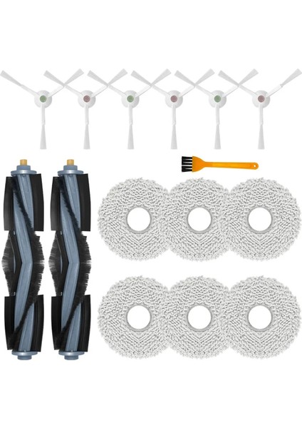 Zemin Için 3 Istasyonlu Robotlu Süpürge Ana Yan Fırça Paspas Bezi Aksesuarları Yedek Yedek Parçalar (Yurt Dışından)