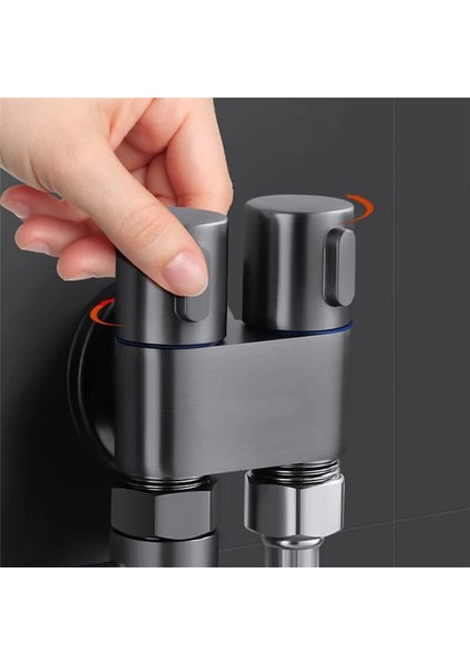 Mini Çok Fonksiyonlu Musluk Pirinç 1'den 2 Çıkışa Çift Kontrol Çamaşır Makinesi Çamaşır Makinesi ve Tuvalet Için Krom Musluk-C (Yurt Dışından) fiyatları