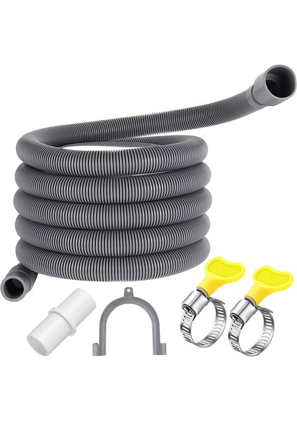 Çamaşır Makinesi Tahliye Hortumu 10 Ft Esnek Bulaşık Makinesi Tahliye Hortumu Uzatma Kitleri Yıkama Tahliye Hortumu (Yurt Dışından)