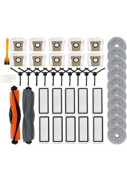 L20 Ultra / L30 Ultra / X20 Pro Robot Vakum Ana Yan Fırça Hepa Filtre Paspas Pedi Toz Torbası Için Aksesuar Kiti (Yurt Dışından)