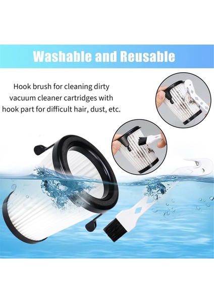 2 Adet Yedek 49-90-1950 Kompakt Vakum Filtreleri Seti, 1 Adet Temizleme Fırçası, Uyumlu M12 0850-20 Vakum Hepa Filtresi (Yurt Dışından) modelleri