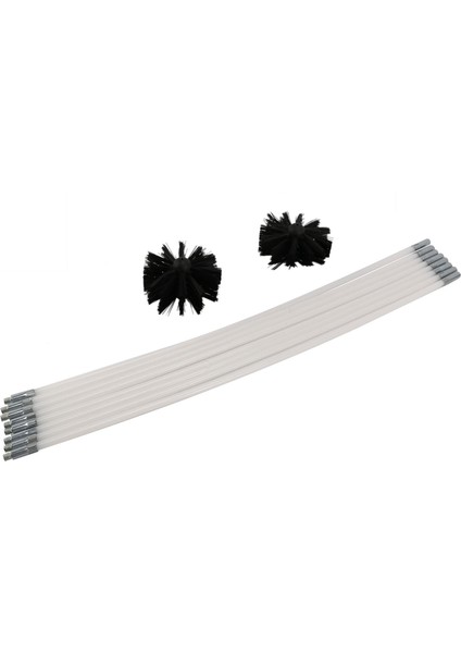 Kurutucu Havalandırma/kanal Fırça Temizleme Seti, Baca Temizleme Seti Tüy Giderici, 16 Feet'e Kadar Uzanır, 2 Paket Fırça Başlığı (Yurt Dışından)