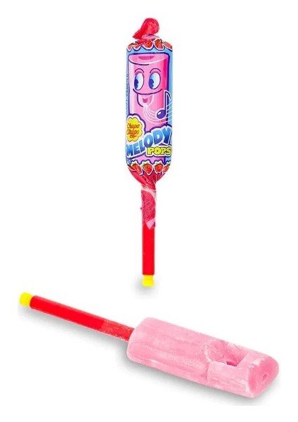 Melody Pops Düdüklü Lolipop Şeker Çilekli 15 gr x 4 Adet