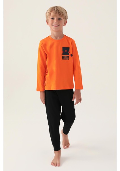 3338 Garson Play Hard Erkek Çocuk Pijama Takımı