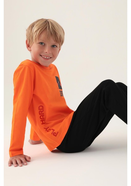 3338 Garson Play Hard Erkek Çocuk Pijama Takımı