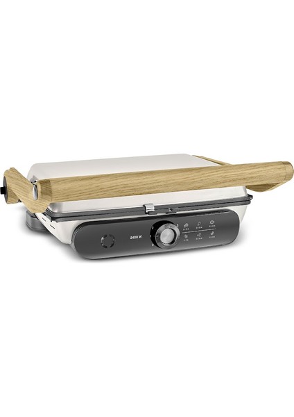 Gastro Grill Pro 2400W Izgara ve Tost Makinesi Wood Craft 6 Dilim Kapasiteli fiyatları