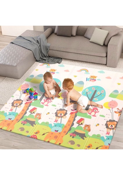 Giraffe Katlanabilir Çift Taraflı Oyun Matı Oyun Halısı 180 x 160 x 1 cm