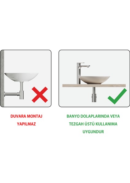 Minizia Tezgah Üstü Çanak Lavabo,batarya Deliksiz,40 cm Beyaz