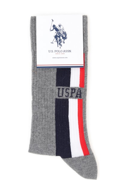 U.S. Polo Assn. Erkek Gri Melanj Soket 50299012-VR086