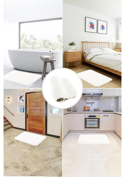 Kaymaz Pamuk Taban, 50*80 cm Tekli Post Peluş Banyo Paspası, Kaymaz Taban modelleri