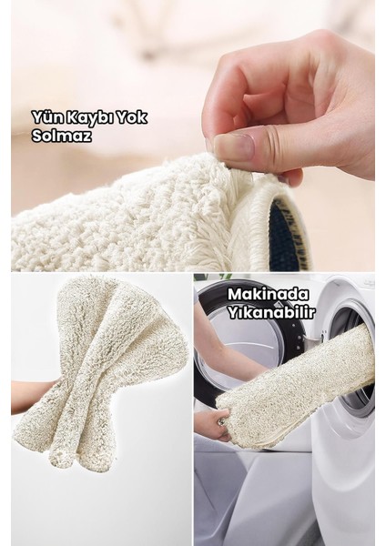 Kaymaz Pamuk Taban, 50*80 cm Tekli Post Peluş Banyo Paspası, Kaymaz Taban indirimleri