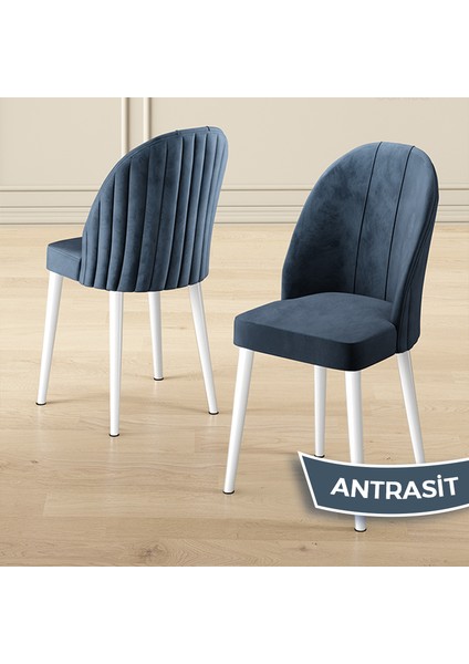 Mara Serisi 4 Adet Babyface Kumaş Beyaz Metal Ayak Mutfak Sandalyesi fiyatları