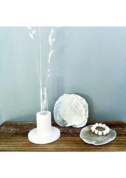 4,7cm Tabanlı Şamdan Mumluk Silikon Kalıp K-1294, Kokulu Taş Alçı Mum Kalıbı fırsatları