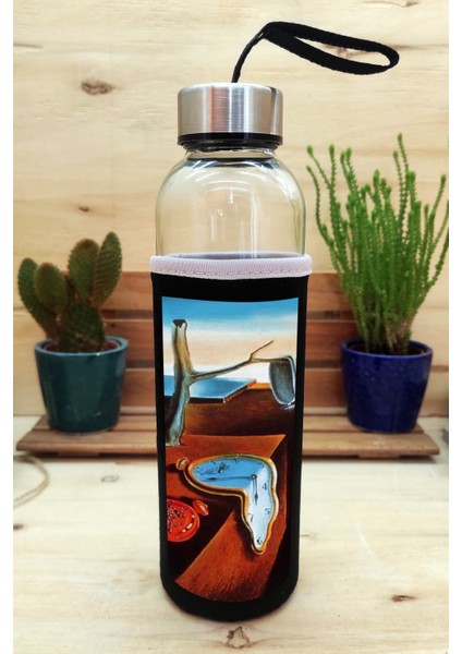 Salvador Dali Kılıflı Cam Matara / Suluk