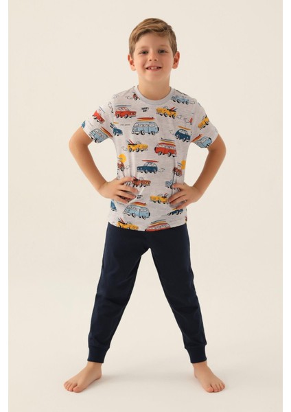 3358 Surf's Up Erkek Çocuk Pijama Takımı