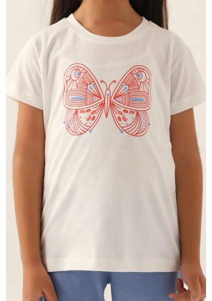 3390 Garson Butterfly Kız Çocuk Pijama Takımı fırsatları