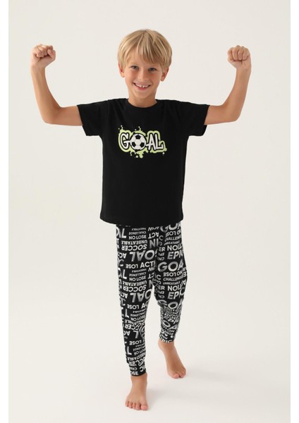 3344 Garson Goal Erkek Çocuk Pijama Takımı