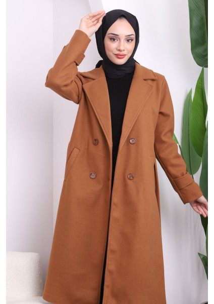 Taba Kruvaze Yaka Kaşe Kaban modelleri