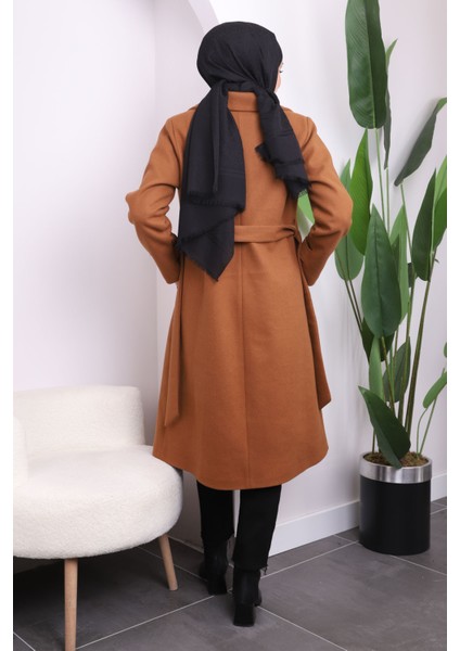 Taba Kruvaze Yaka Kaşe Kaban fırsatları