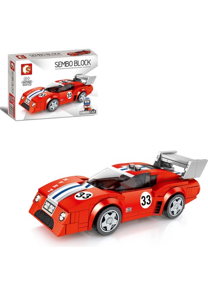 Ferrari BB512 Le Mans Yarış Arabası 209 Parça Yapı Blokları LEGO ile Uyumlu (607063)